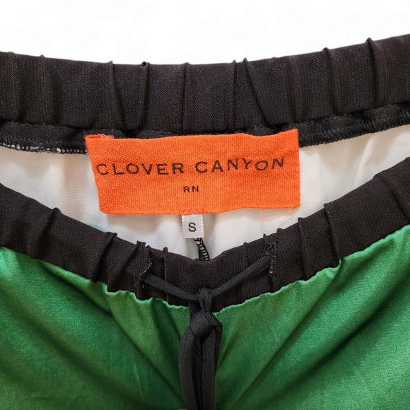 Clover Canyon Silk Color Block Drawstring Pants, Small - Picture 2 of 9